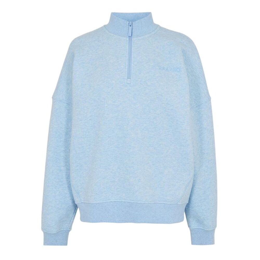 USA Pro Womens/Ladies Quarter Zip Sweatshirt / Blue Marl
